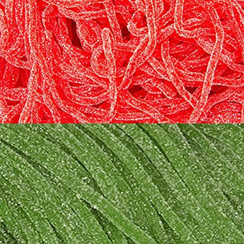 Smarty Stop Licorice Laces 2 LB -Sour Strawberry  and  Green-