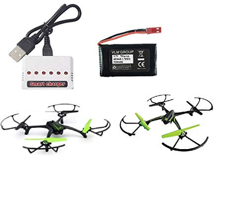 Sky Viper Drone Compatible 750mAh Battery and Smart USB Charger. It Works for Sky Viper Stunt Copter Scout Furry Camera Drone X-Quad s670 Stunt v950HD/STR s1700/1750 v2400HD/FPV v2450FPV Hover Racer