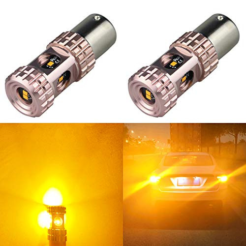 Aissy 1156 1141 1003 BA15S LED Bulbs Turn signals Lights 2396 7506 Replacement for Car Blinker LightAmber Yellow