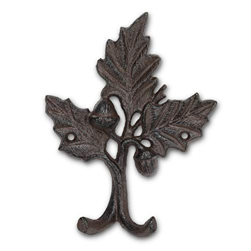 Abbott Collection 27-FOUNDRY-1886 Oak Leaf Double Hook Black/Brown