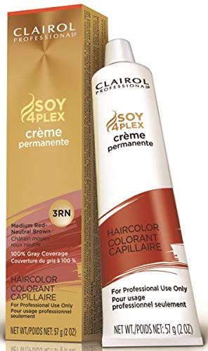Clairol Soy 4Plex CrMe Permanente 3Rn Medium Red Neutral Brown -Pack of 3-
