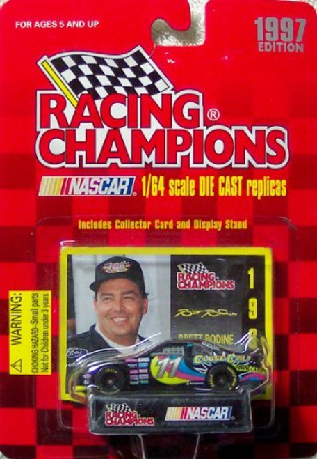 Racing Champions 1997 Brett Bodine 11 Close Call Rare Car 164 Scale Die Cast Car with Collector Cars and Display Stand