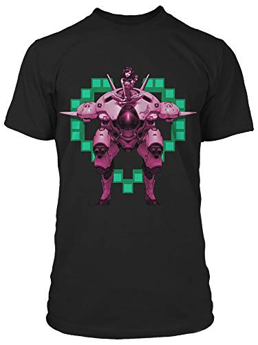 JINX Overwatch Play to Win -D.Va- Mens Gamer Graphic T-Shirt Black XX-Large
