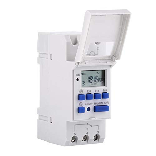 Boquite Programmable Timer Digital Timer 1pc LCD Display Weekly Programmable Electronic Relay Time Switch 16on?16off Timer -AC110V-