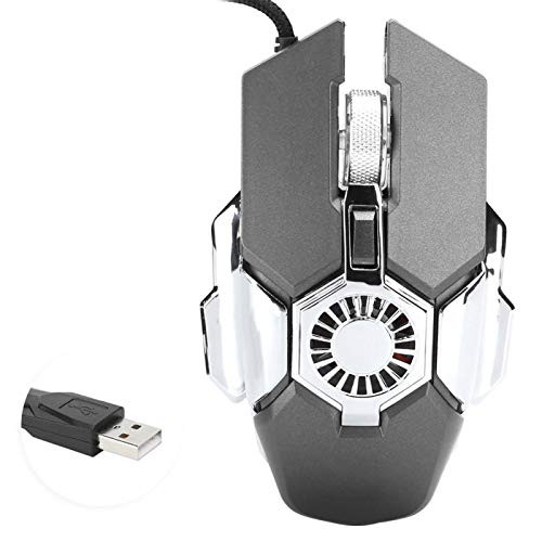 Gaming Mouse Comfortable USB Mouse Colorful Luminous Computer Mice RGB Lighting Ergonomic Designs Adjustable for Desktop Computer