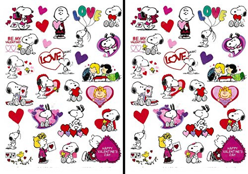 Peanuts Worldwide Characters Snoopy Woodstock Charlies Brown Lucy Valentine Stickers 2-Pack Peanuts Worldwide Characters Snoopy Woodstock Charlies Brown Lucy Valentine Stickers 2-Pack