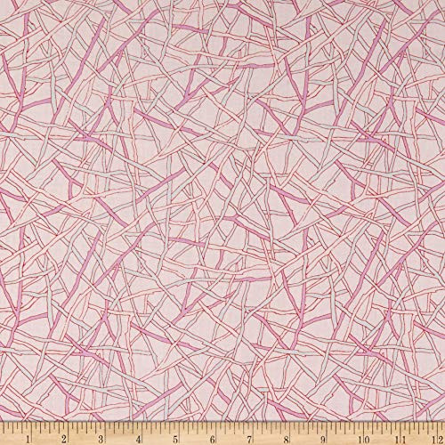 FreeSpirit Seeds  and  Stems Twiggy Mauve Quilt Fabric