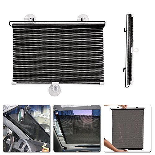 MAZIMARK--Auto Retractable Car Curtain Side Window Shade Windshield Sunshade Shield Visor