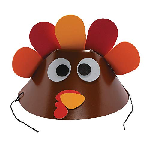 Goofy DIY Turkey Hat Craft Kits - Makes 12 Thanksgiving Craft for Kids