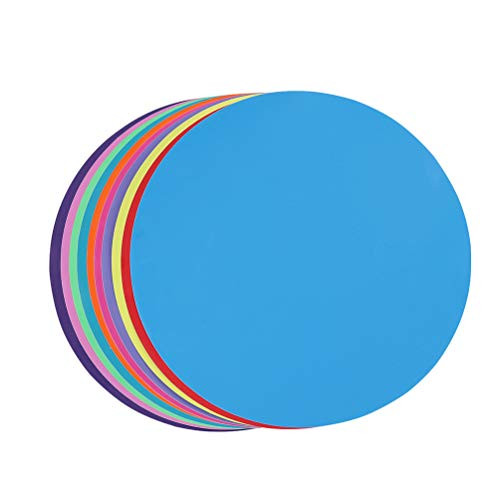 STOBOK 20pcs 28cm Colorful Dry Erase Circles White Board Marker Removable Vinyl Dot Wall Decal for Training School Teaching Progress