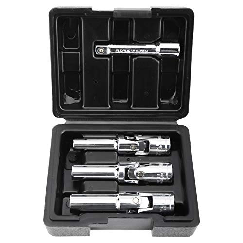 KUNTEC 4 Piece 3/8 Glow Plug Socket Set Diesel Glow Plug Socket 8mm 10mm 12mm