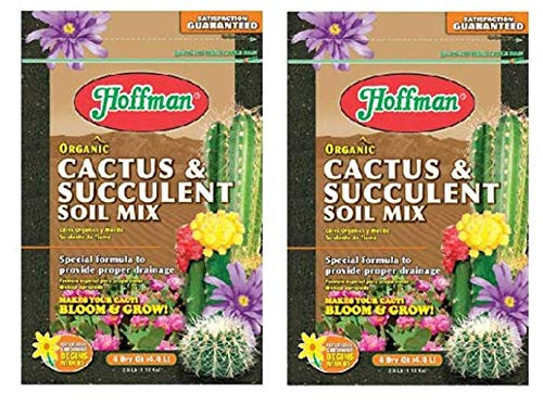 Hoffman 10404 Organic Cactus and Succulent Soil Mix 4 Quarts Brown/A -?wo ?ack-
