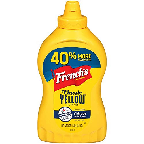 Frenchs Classic Yellow Mustard No Artificial Colors 20 oz -4 Pack-