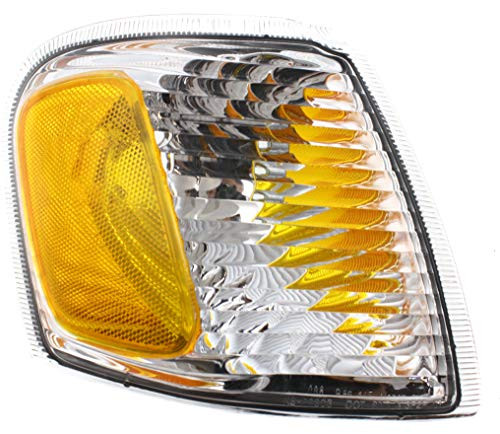 Corner Light Compatible with 2001-2003 Ford Explorer Sport and 2001-2005 Explorer Sport Trac Plastic Clear  and  Amber Lens Passenger Side