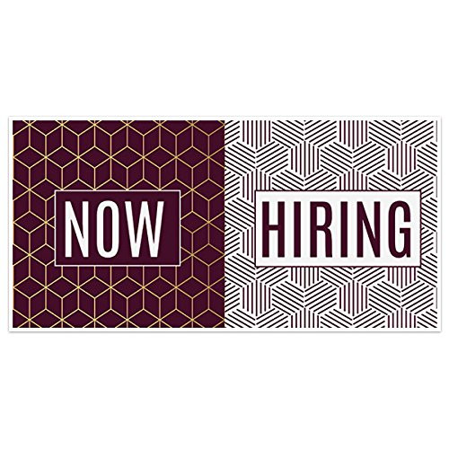 Duo Colors Now Hiring Business Window Display Large Format Sign