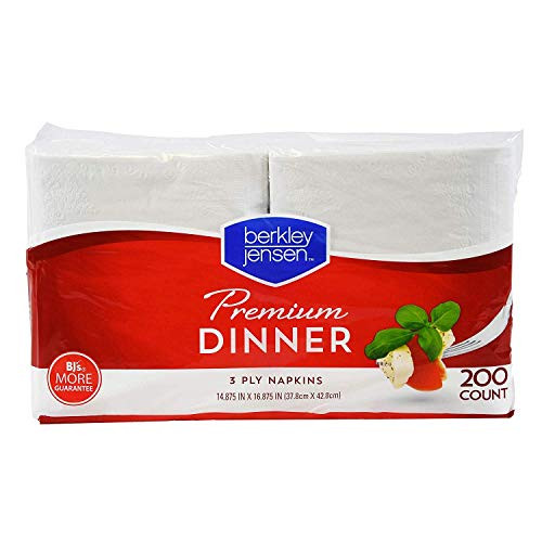Berkley Jensen 17 inch Dinner Napkins 200 ct. - White