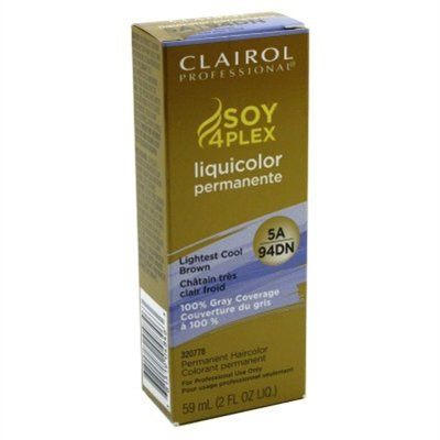 Clairol Professional Liquicolor Permanent 5A/94Dn Lightest Cool Brown 2 Ounce -59ml- -3 Pack-