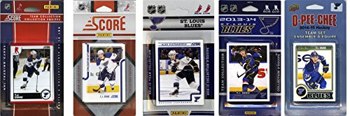 NHL St. Louis Blues 5 Different Licensed Trading Card Team Sets Brown One Size