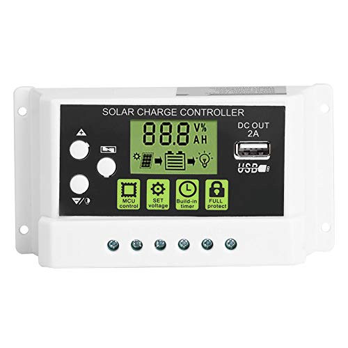 12V 24V PWM Intelligent Solar Charge Controller Regulator LCD Display USB Output with Backlight.-KYZ-10A-