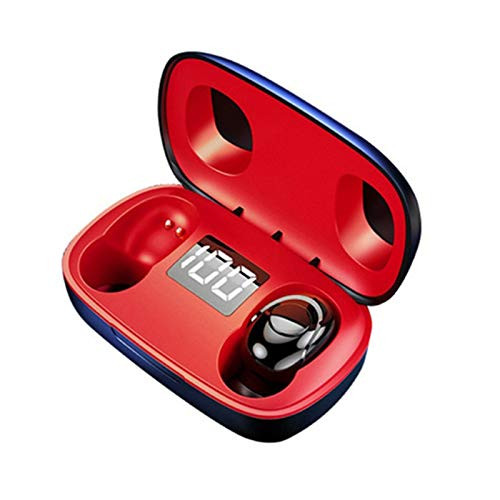 Queen.Y Wireless Earbuds Stereo Bluetooth Headphones Touch Control with Charging Case LED Display Headset IPX5 Waterproof Wireless Earphones for Sport