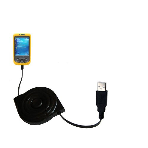 Compact and Retractable USB Power Port Ready Charge Cable Designed for The Trimble Juno ST and uses TipExchange