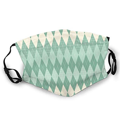 ETHAICO Fillter Face Cloth for Mens and WomensRectangular Triangle Shapes Abstract Design Sketchy Lines?Cold Mouth Dustproof Double Protection