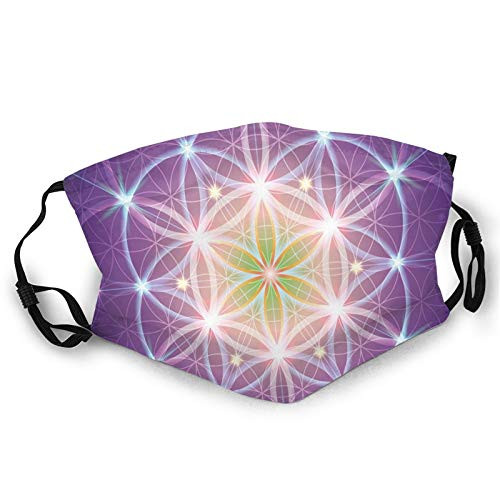 Fillter Face Cloth For mens and womensInterlace Circles Sign Of Cosmos Harmony Folk Hidden Abstract Motif?Cold Mouth Dustproof Double Protection