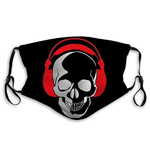 Fillter Face Cloth For anyone Skull With Headphones In Fire?Cold Mouth Dustproof Double Protection Fillter Face Cloth For anyone Skull With Headphones In Fire?Cold Mouth Dustproof Double Protection