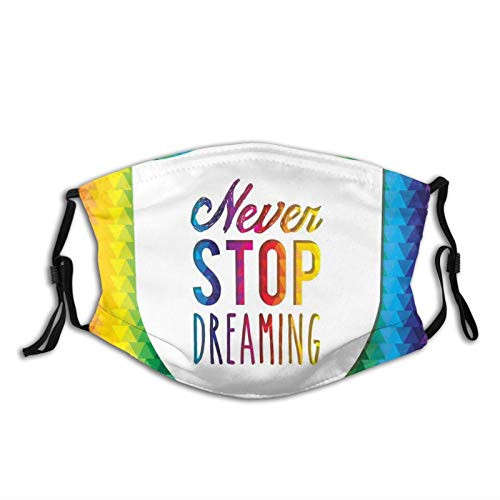 Fillter Cloth For adult and kidsDigital Bound Little Triangles In Rainbow Colors Futuristic Geometrical Motivation?Reusable Windproof Cloth Half Face Double Protection