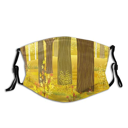 Fillter Cloth For adult and kidsDreamy Fantasy Enchanted Forest Illustration Deciduous Trees Bushes In The Countryside?Reusable Windproof Cloth Half Face Double Protection Fillter Cloth For adult and kidsDreamy Fantasy Enchanted Forest Illustration Deciduous Trees Bushes In The Countryside?Reusable Windproof Cloth Half Face Double Protection