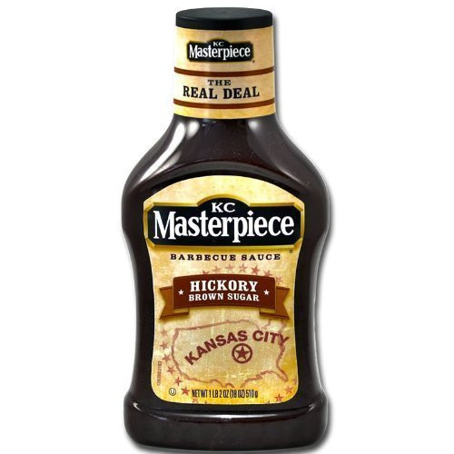 KC Masterpiece Hickory Brown Sugar Barbecue Sauce 18oz Bottle -Pack of 3-