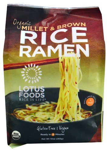 Lotus Foods Organic Rice Ramen Noodles Millet  and  Brown -- 10 oz - 2 pc