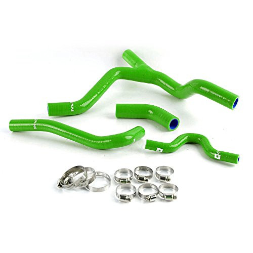 Silicone Radiator Coolant Hose Kit Clamps For Kawasaki KXF250 KXF250 KX250F KXF 2007 2008 Green