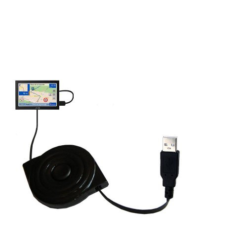USB Power Port Ready Retractable USB Charge USB Cable Wired specifically for The Mio C728 and uses TipExchange