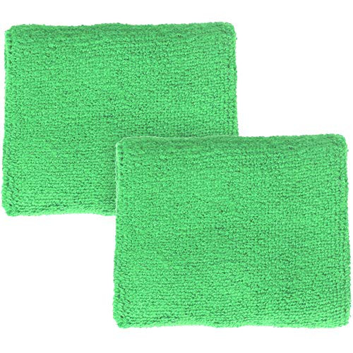 Fun and Functions Terrycloth Chewy Wristband for Children - Set of 2 Green - Help Kids with Sensory Processing and Sensory Motor Needs - for Moderate Chewers - Extremely Absorbent