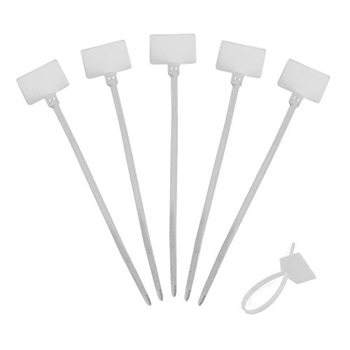 Amgate 1000 Pcs Write on Ethernet Wire Zip Ties Cable Mark Tags Nylon Power Marking Label (1000pcs)