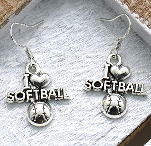 Softball Earrings for Women - 925 Sterling Silver Hooks - Softball Lover Birthday Gifts - Softball Team Gifts - Softball Mom Present Softball Earrings for Women - 925 Sterling Silver Hooks - Softball Lover Birthday Gifts - Softball Team Gifts - Softball Mom Present