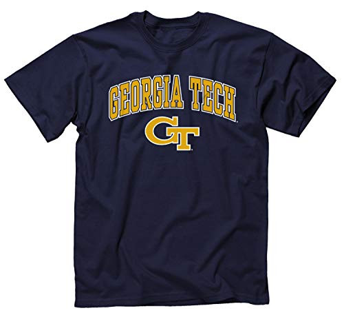 Campus Colors NCAA Adult Arch and Logo Soft Style Gameday T-Shirt -Georgia Tech Yellowjackets - Navy Small- Campus Colors NCAA Adult Arch and Logo Soft Style Gameday T-Shirt -Georgia Tech Yellowjackets - Navy Small-
