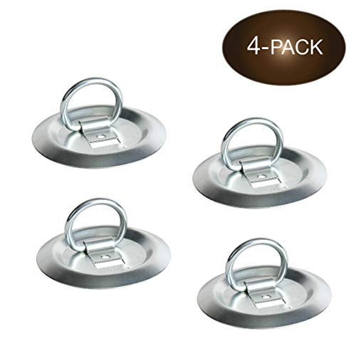 DC Cargo Mall 4 D-Ring Tie-Down Anchors Round Bolt-On Cargo Tie-Down Flush Mount D-Rings Strong Steel Tie-Down Anchor for Truck Trailer Flatbed Pickup Bed -4- DC Cargo Mall 4 D-Ring Tie-Down Anchors Round Bolt-On Cargo Tie-Down Flush Mount D-Rings Strong Steel Tie-Down Anchor for Truck Trailer Flatbed Pickup Bed -4-