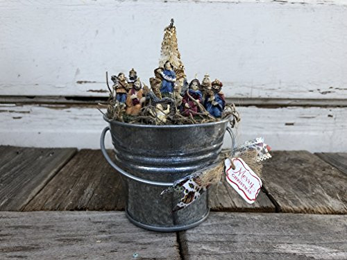 AG Designs Christmas Decor Prim Miniature Nativity Tin Display AG Designs Christmas Decor Prim Miniature Nativity Tin Display