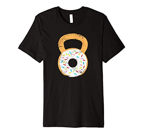 Funny Doughnut Fitness Kettlebell Donut Shirt Premium T-Shirt