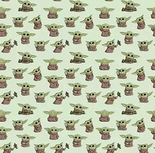 Star Wars Baby Yoda Fabric 1/4 Yard or Fat Quarter - 18 X 22 -Baby Yoda Playful Poses-