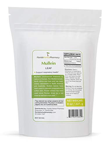 Florida Herbal Pharmacy Mullein -Verbascum thapsus- Leaf -8 oz-