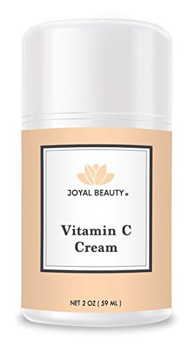Organic Vitamin C Moisturizer Cream for Face Neck by Joyal Beauty. Best Hydration Moisturizer with Essential Oils for Brightening Wrinkles Age Spots Firming Dark Circles and Skin Tones. 2oz