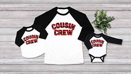 Cousin Crew Plaid Print Raglan T shirt - ONE SHIRT ONLY