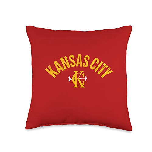 Kansas City Boutique Kansas City Red  and  Yellow Arrow Female  and  Male KC Local Gear Throw Pillow 16x16 Multicolor