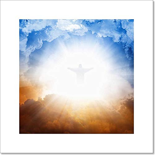 Jesus Christ In Heaven Paper Print Wall Art -4in. x 4in.-