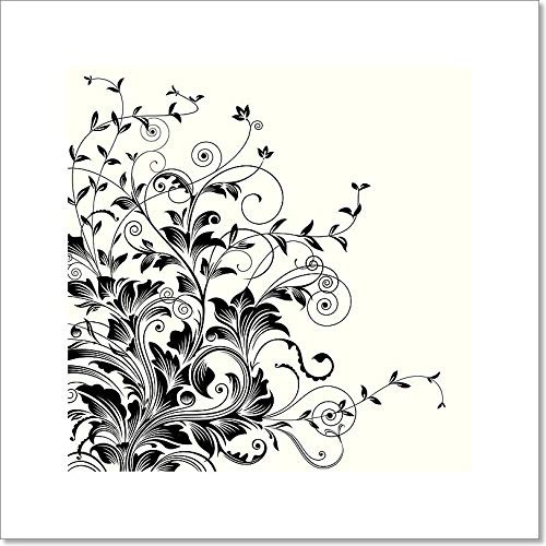 Barewalls Flourishes Paper Print Wall Art -4in. x 4in.-