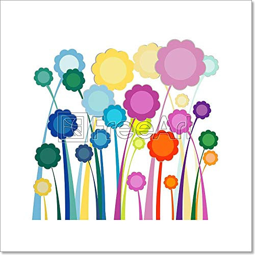 Flowers Paper Print Wall Art -4in. x 4in.-
