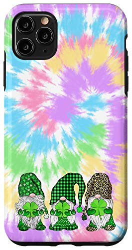 iPhone 11 Pro Max Tie Dye Gnome Irish St Patricks Day Shamrock Plaid Gift Idea Case
